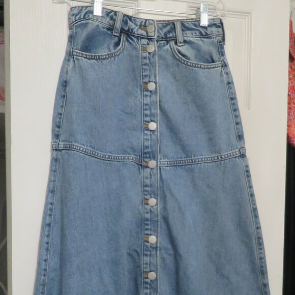 NWT H&M Divided A-Line Denim Skirt - Picture 4 of 6